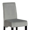 Dark Grey and Black Upholestered Counter Stools (Set of 2) - 2 of 4