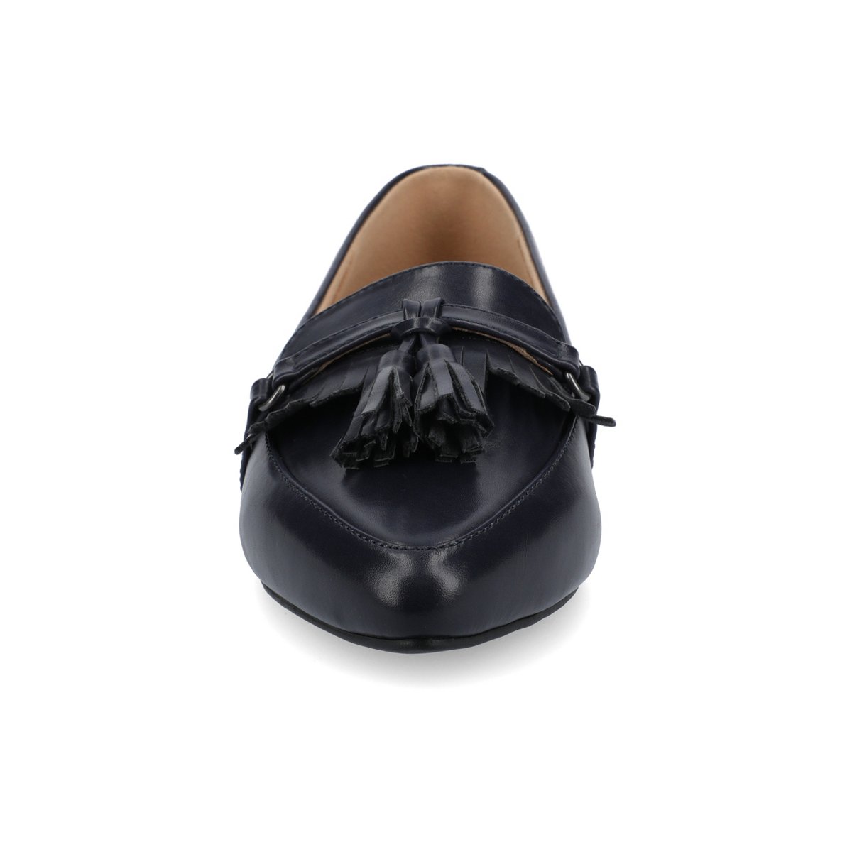 Женские туфли Journee Collection Journee Women's Jannah Medium and Wide Width Tassel Loafer Flats, Navy 7 — фото 6