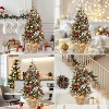 4.5-FT Tall Christmas Tree with 150 LED Lights, Two-Color switchable Lights, with Snowflake Berries, Perfect Christmas Decoration for Home & Office - 4 of 4
