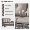 Buenhomino Outdoor Patio Couch Wicker Sofa Loveseat- 2 Seater Rattan Sofa for Outside Patio Garden with Deep Seating and Olefin Cushions - 3 of 4