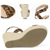 BLISSFUL STEP Women's Slingback Crisscross High Espadrille Wedge Heel Sandals - 3 of 3