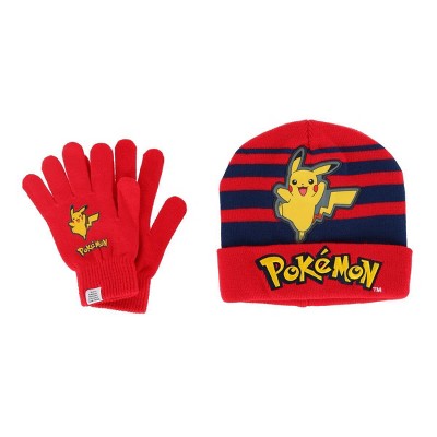Textiel Trade Kids' One Size Fits Most Pokemon Pickachu Hat and Gloves Winter Set