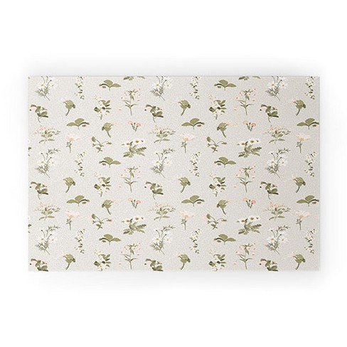 Iveta Abolina Pineberries Botanicals Tan 30" x 20" Welcome Mat - Society6 - image 1 of 3