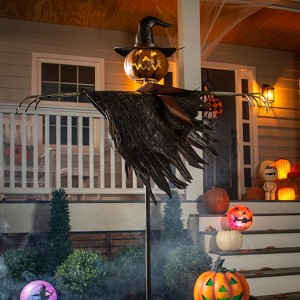 Evergreen 67.5"H Oversize Jack-O-Lantern Scarecrow Garden Stake - 1 of 4