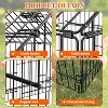 Metal Chicken Coop,Chicken Run with Waterproof Cover Portable Poultry Cage Walk in Hen House - 3 of 4
