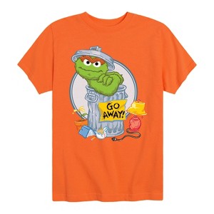 Boys' - Sesame Street - Oscar Go Away Short Sleeve Graphic T-Shirt - 1 of 4