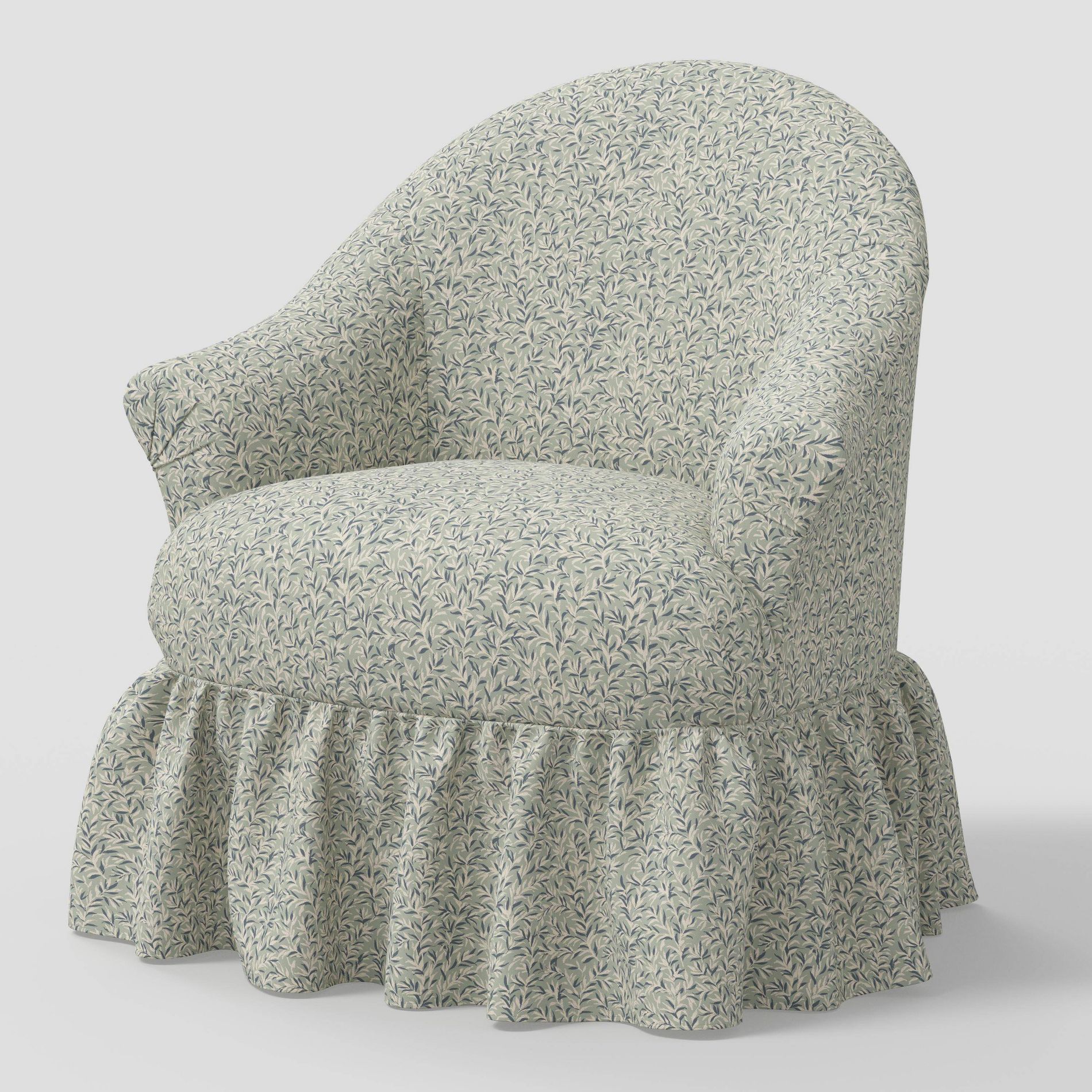 Ruffle Skirt Accent Chair with Swivel Marisha Vine Teal - Threshold™ designed with Studio McGee