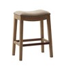 GDFStudio Weston 27" Backless Saddle Counter Stool with Nailhead Trim - 2 of 4