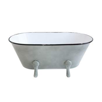 Decorative Container Footed Bathtub - Gray - Storied Home