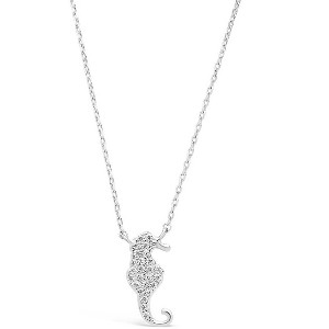 SHINE by Sterling Forever CZ Seahorse Pendant Necklace - 1 of 3