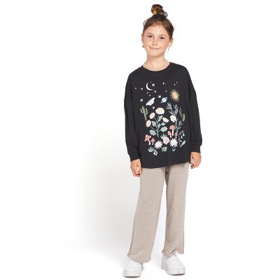 Volcom Women's Ruffing It Long Sleeve Fleece Tunic - Black, Size L