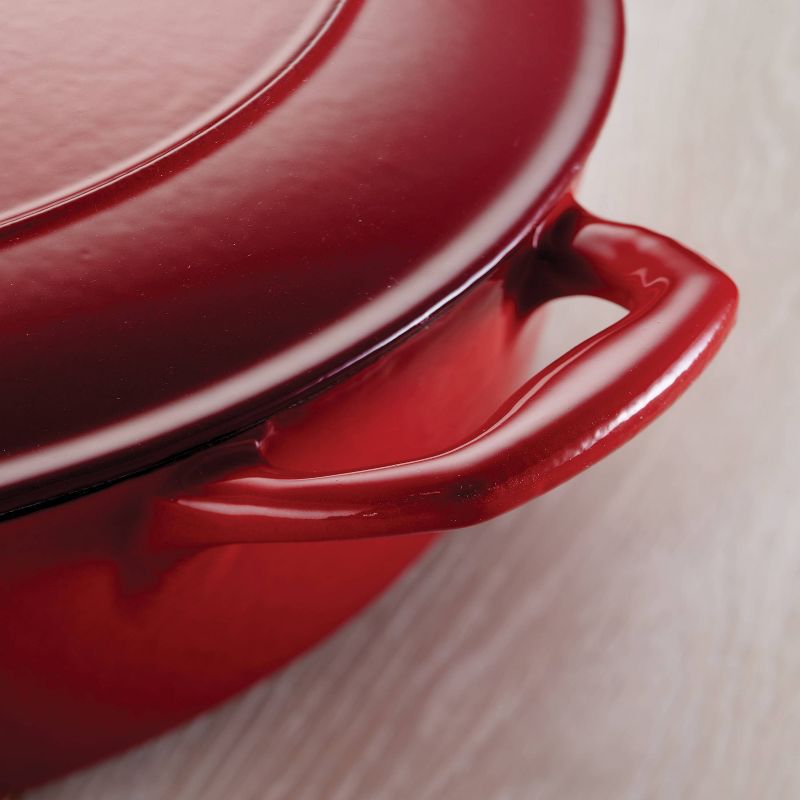 Tramontina 5.5qt Cast Iron Dutch Oven Red, 4 of 5