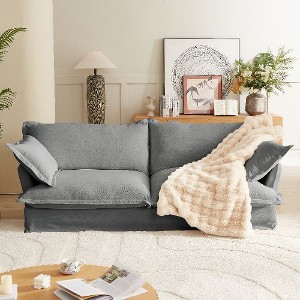 CAVINAS 87.4" Modern Deep Seat Cloud Couch, Comfy Upholstered Sofa with Multiple Large Soft Pillows - 1 of 4