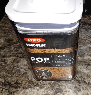 Oxo Pop 4pk Plastic Mini Square Food Storage Container Set White : Target