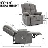 Manual Recliner w/Massage & Heating - 385Lb Capacity Accent Chair for Living Room, Bedroom, 155° Tilt, Cup Holders, Single-Box Delivery - 3 of 4