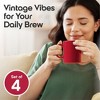 Omniware Teaz Cafe 11 oz Classic Mug, Set of 4 - Vintage Stoneware Coffee Cups, Nostalgic 50s-Inspired Drinkware, Rustic Farmhouse Aesthetic - 2 of 4
