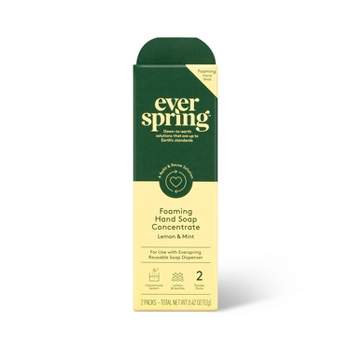 Ultra-Concentrated Hand Soap - Lemon & Mint - 0.21oz/2pk - Everspring™