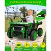 Pink 24V Two Seater Ride On Dump Truck For Kids Ages 3 To 10 With Parental Remote Control Realistic Construction Design Functional Bed Shovel Led Lig - 2 of 4