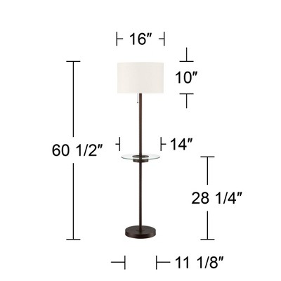Bronze 23" Modern Floor Lamps with Tray Table Set