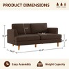 Gericco Loveseat Sofa 65", Deep Seat Small Couches, Mid Century Love Seat Couches for Living Room, Upholstered 2-Seater Small Couch - 2 of 4
