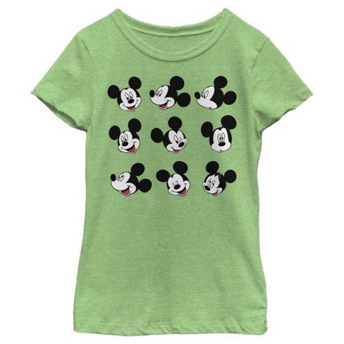 Girl s Disney Mickey Mouse Funny Faces T shirt Target