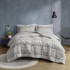 Full/QueenKylar Striped Clipped Jacquard Comforter Set Black - Urban Habitat: Modern Bedding, Polyester Fill - 2 of 4