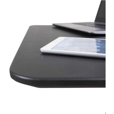 Black Adjustable Height Rolling Laptop Desk Cart