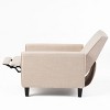 Sapphtopaz Recliner Chair Modern Accent Chair Push-Back Upholstered Chair with Sturdy Frame Comfy Chair for Bedroom, Living Room - 2 of 4