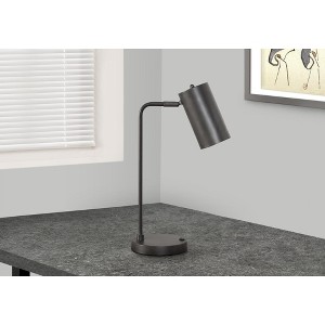 Monarch Specialties Lighting 18inchH Table Lamp Usb Port Included Grey Metal Grey Shade Modern - 1 of 4