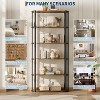71 Inch Tall 6 Tier Bookshelf, Industrial Bookcase with Sturdy Steel Frame, Compact Storage & Display Shelf for Living Room,  Black - 3 of 4
