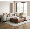 HOMES: Inside + Out Biship 119" L Shaped Sectional Boucle with Reversible Pillows Light Beige/Brown - 2 of 3