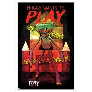 Trends International Poppy Playtime - Huggy Wants To Play Framed Wall Poster Prints - 1 of 4