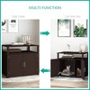 ONWITH Wooden Cat Litter Box Enclosure Furniture with Adjustable Partition - 4 of 4