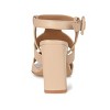 Journee Signature Womens Genuine Leather Beckie Block Heel Open Square Toe Sandals - 3 of 4