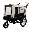 VASIP 2-in-1 Pet Trailer Bike and Pull-Behind Carrier ,Detachable Hitch & Towing Handle, All-Terrain Wheels for Cycling,Walking,Blue - 2 of 4