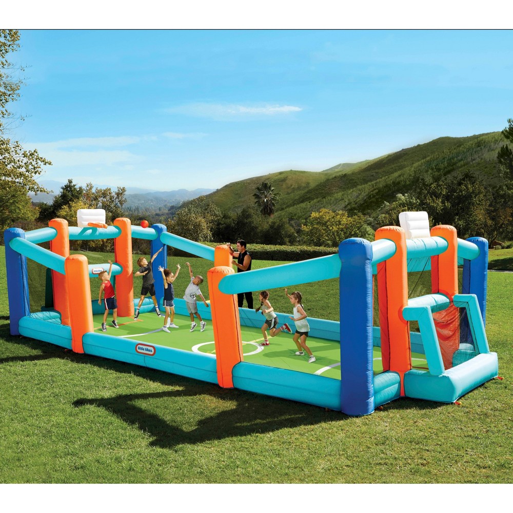 Little Tikes Huge Inflatable Backyard Soccer & Basketball Court Bouncer