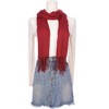 INSPIRE CHIC Gender Neutral Plain Cashmere Imitation Winter Warm Solid Color Fringe Long Scarves 1Pc - 2 of 4