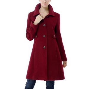 BGSD Women's Heather Wool Blend Walking Coat - 1 of 4