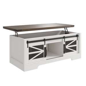 Lift Top Coffee Table, Coffee Table with Storage Shelf/Hidden Compartment, Lift Tabletop Dining Center Table for Home Living Room Office - 1 of 4