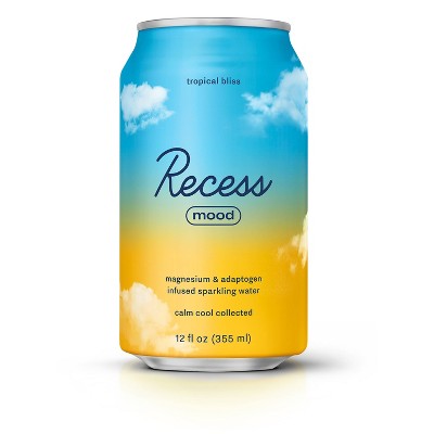 Recess Mood Tropical Bliss Sparkling Water with Magnesium L-Threonate - 12 fl oz Can