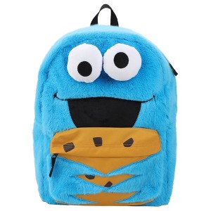 Sesame Street Cookie Monster 17" Blue Backpack - 1 of 4
