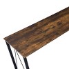 INFURNIC Writing Desk Rustic Desk with V-Shaped Metal Base and Spacious Workspace for Home Office, Brown, 19"*47"*28" - 2 of 4