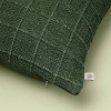 Textured Grid Throw Pillow Dark Green - Hearth & Hand™ with Magnolia - 4 of 4