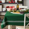 Design Imports  Border Stripe Tablecloth, Balsam Green, 60X104" - 3 of 4