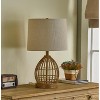 Maxax 26" Glass Table Lamp, 3 Way Dimmable Brass Gold Bedside Lamp with USB A+C Charging Ports for Nightstand End Table - 2 of 4