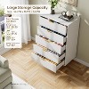 5 Drawer Dresser for Bedroom, 48" Tall Modern Chest of Drawers with Gold Metal Handles & Anti-Tipping Device, Fluted Wooden Dresser Organizer - 3 of 4