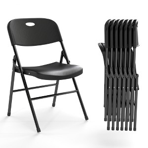 Real Relax Large Back Folding Chair,Heavy Duty Plastic Folding Chair for Indoor Outdoor Events, Wedding, Party, Restaurant, Meeting - 1 of 4