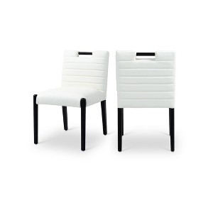 Meridian Furniture,Aimee Vegan Leather Dining Side Chair, Set of 2 - 1 of 4