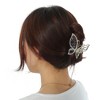 Unique Bargains Women's Nonslip Metal Bling Rhinestone Butterfly Hair Claws Purple 2.76"x1.57"x2.36" 1Pc - 2 of 4