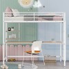 NicBex Twin Size Bunk Bed with Desk Metal Bed Frame with Shelves, Full Length Guardrail and Ladder for Bedroom, Dorm, No Box Spring Required - 2 of 4